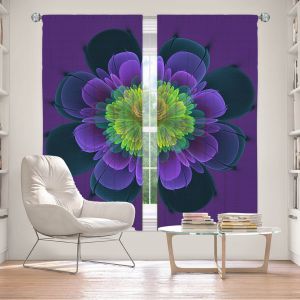 Decorative Window Treatments | Pam Amos - Ghost Flower Purple Yellow | digital flower nature