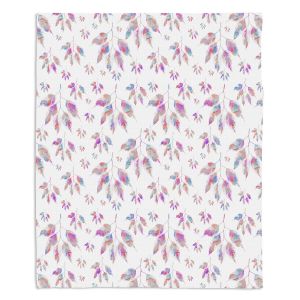 Decorative Fleece Throw Blankets | Pam Amos - Rainbow Levels 3 | repetition geometric mandala flower