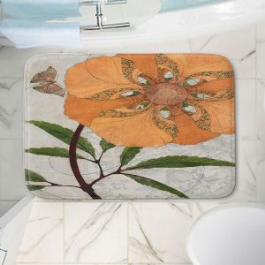 Decorative Bathroom Mats | Paper Mosaic Studio - Orange Flower