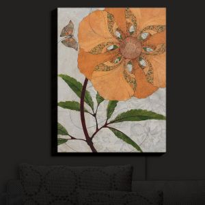 Nightlight Sconce Canvas Light | Paper Mosaic Studio - Orange Flower | Flowers