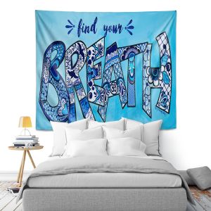 Artistic Wall Tapestry | Patti Schermerhorn - Breath | Typographpy Inspirational