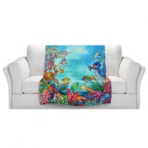 Artistic Sherpa Pile Blankets | Patti Schermerhorn - Coral Reef