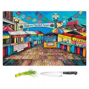 Artistic Kitchen Bar Cutting Boards | Patti Schermerhorn - Historic Market Square | town street shopping