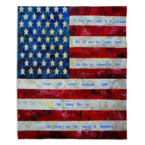 Decorative Fleece Throw Blankets | Patti Schermerhorn - I Believe USA | flag america patriotism