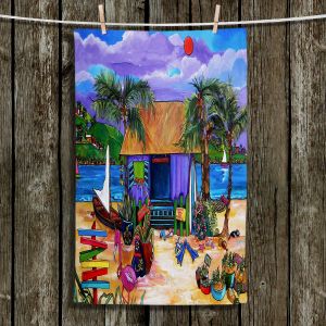 Unique Hanging Tea Towels | Patti Schermerhorn - Island Time | Beach Cottage Shack