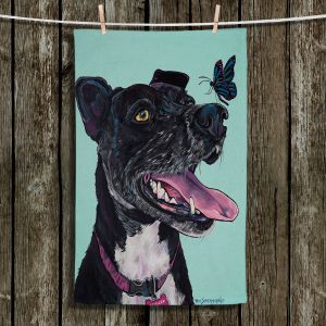 Unique Hanging Tea Towels | Patti Schermerhorn - Jessica Butterfly Terrier | Animals Dogs