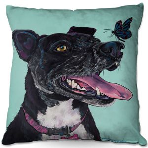 Throw Pillows Decorative Artistic | Patti Schermerhorn - Jessica Butterfly Terrier | Animals Dogs