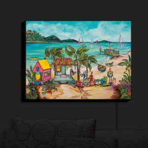Nightlight Sconce Canvas Light | Patti Schermerhorn - Salty Kisses Beach 1 | coast summer ocean