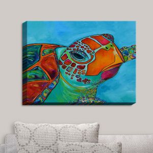 Decorative Canvas Wall Art | Patti Schermerhorn - Seaglass Sea Turtle