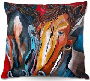 Decorative Outdoor Patio Pillow Cushion | Patti Schermerhorn - Three Amigos