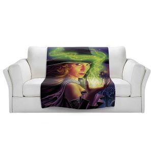 Artistic Sherpa Pile Blankets | Philip Straub - Hex of the Witch | fantasy halloween spooky magic