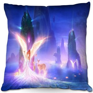 Decorative Outdoor Patio Pillow Cushion | Philip Straub - Ooulana | spiritual angel nature fantasy
