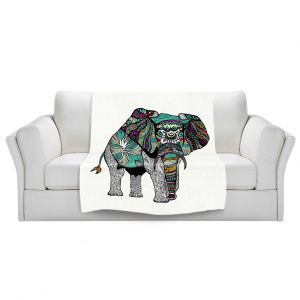 Artistic Sherpa Pile Blankets | Pom Graphic Design - Visionary Elephant