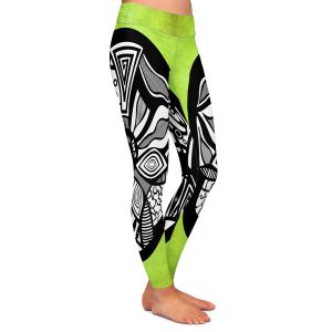 Casual Comfortable Leggings | Pom Graphic Design Abstract Circle Verde