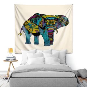 Artistic Wall Tapestry | Pom Graphic Design - Elephant of Namibia | Animals Patterns Elephant