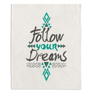 Decorative Fleece Throw Blankets | Pom Graphic Design - Follow Your Dreams