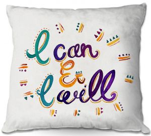 Decorative Outdoor Patio Pillow Cushion | Pom Graphic Design - I Can and I WIll
