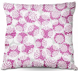 Decorative Outdoor Patio Pillow Cushion | Pom Graphic Design - Violet Floral Blossoms
