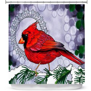 Premium Shower Curtains | Rachel Brown Cosmo Cardinal
