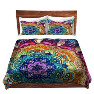 Artistic Duvet Covers and Shams Bedding | Rachel Brown - Microcosm Mandala