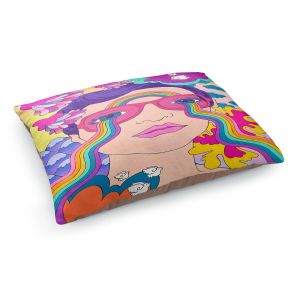 Decorative Dog Pet Beds | Rachel Brown - Pineapple Express | psychedelic Rainbow