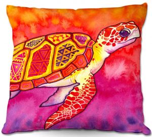 Decorative Outdoor Patio Pillow Cushion | Rachel Brown - Seaturtle Spirit
