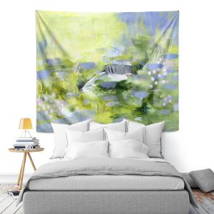 Artistic Wall Tapestry | Rina Patel Art - Lavender Mist | Abstract Floral Flower