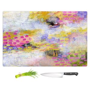 Artistic Kitchen Bar Cutting Boards | Rina Patel Art - Morning Mist | Abstract Floral Flower