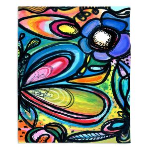 Decorative Fleece Throw Blankets | Robin Mead - Abstract Dazzle | Flower Abstract