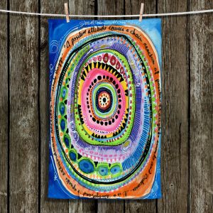 Unique Hanging Tea Towels | Robin Mead - Attitude | Abstract Geometric Pattern