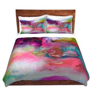 Artistic Duvet Covers and Shams Bedding | Robin Mead - Aura 1 | abstract painterly brushtrokes