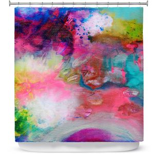 Premium Shower Curtains | Robin Mead - Aura 1 | abstract painterly brushtrokes