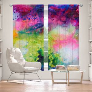 Decorative Window Treatments | Robin Mead - Aura 2 | abstract painterly brushtrokes