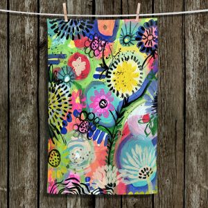 Unique Bathroom Towels | Robin Mead - Botanical 1 | flower simple outline nature