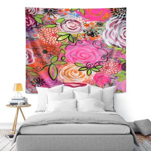 Artistic Wall Tapestry | Robin Mead - Eloquent 44 | flower pattern