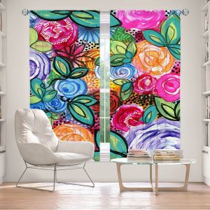 Decorative Window Treatments | Robin Mead - Flores 1 | Floral Pattern Flowers Nature