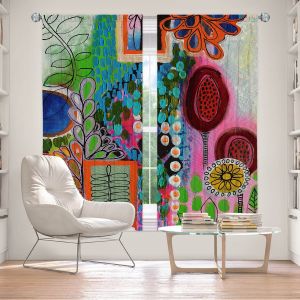 Decorative Window Treatments | Robin Mead - Rainforest | Floral Pattern Flowers Nature