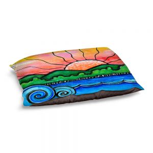 Decorative Dog Pet Beds | Robin Mead - Tropical Morning | Landscape Lakes Mountains Sun