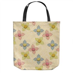 Unique Shoulder Bag Tote Bags | Ruth Palmer - Delicate Pixel Flowers | Flowers Pattern