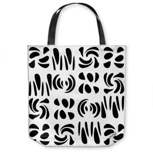 Unique Shoulder Bag Tote Bags | Ruth Palmer - Fun Black White | Shapes pattern repetition