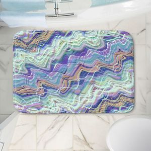 Decorative Bathroom Mats | Ruth Palmer - Muted Blues Multi | Abstract