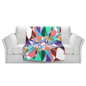 Artistic Sherpa Pile Blankets | Ruth Palmer - Shape Pinch | Geometric Abstract