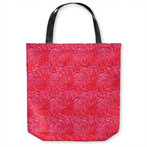 Unique Shoulder Bag Tote Bags | Ruth Palmer - Swirling Pink Squares | Circles shapes repetition pattern