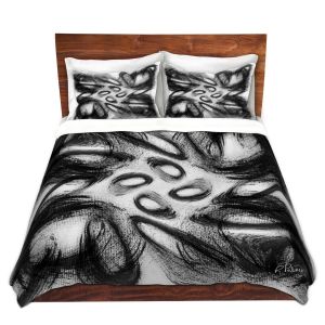 Artistic Duvet Covers and Shams Bedding | Ruth Palmer - Whisked Away | Brushstrokes pattern repetition