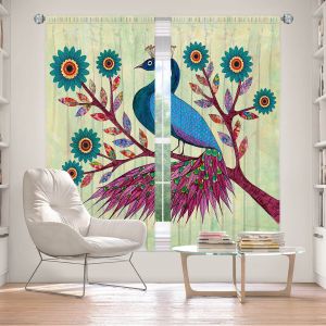 Decorative Window Treatments | Sascalia Blue Peacock