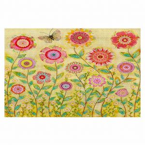 Decorative Floor Coverings | Sascalia July Flowers Butterfly