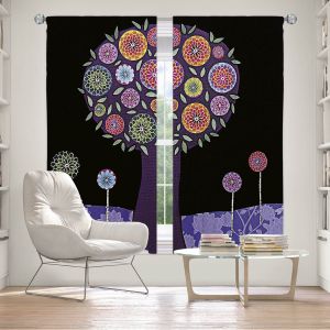 Decorative Window Treatments | Sascalia Purple Tree