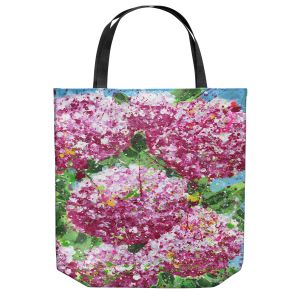 Unique Shoulder Bag Tote Bags | Shay Livenspargar - In Full Bloom | Hygrangeas Floral Flowers