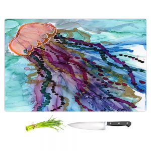 Artistic Kitchen Bar Cutting Boards | Shay Livenspargar - Jellyfish Kisses | Ocean wild life, Octopus