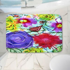 Decorative Bathroom Mats | Shay Livenspargar - Playful | Florals Flowers Abstract